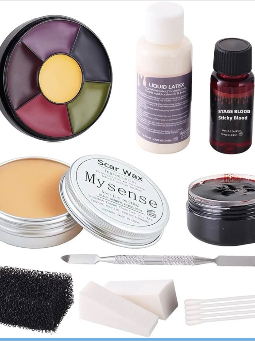Mysense Scar Wax & 6-Color Face Paint Set - Yellow, Green, Red, Black - Picture 2 of 2